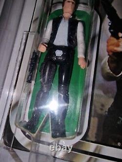 Vintage Star Wars 12 Back A Han Solo small head AFA75 please read description