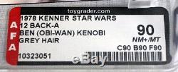 Vintage Star Wars 12 Back-A Obi Wan Kenobi (Gray Hair) AFA 90 NM+/MT #1032305