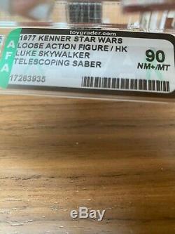 Vintage Star Wars 1977 Double Telescoping Trio Luke Vader Ben All Graded AFA 90