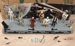 Vintage Star Wars 1977 early bird mail away display stand with figures