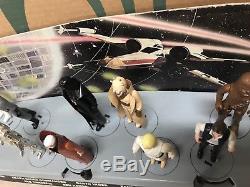 Vintage Star Wars 1977 early bird mail away display stand with figures