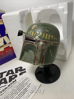 Vintage Star Wars 1997 Boba Fett Riddell Mini Helmet Trilogy Collection RARE