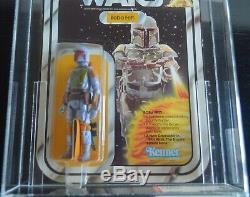 Vintage Star Wars 21 Back-b Boba Fett Afa 80 Kenner 1979 Misb Moc Mint