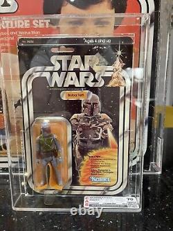 Vintage Star Wars ANH Boba Fett Moc 21bk AFA/CAS 70