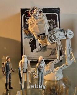 Vintage Star Wars AT-ST Scout Walker 1983 Mint Box 100% PLUS 4 Kenner Figures