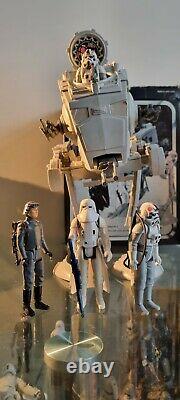 Vintage Star Wars AT-ST Scout Walker 1983 Mint Box 100% PLUS 4 Kenner Figures