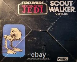 Vintage Star Wars AT-ST Scout Walker 1983 Mint Box 100% PLUS 4 Kenner Figures