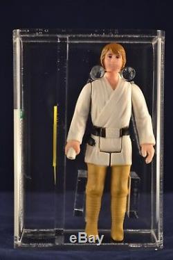 Vintage Star Wars Action Figure Luke Skywalker Brown Hair Loose AFA 85 ANH