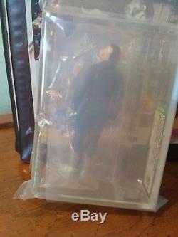 Vintage Star Wars Blue Snaggletooth with toe dent in Kenner baggie AFA 80+