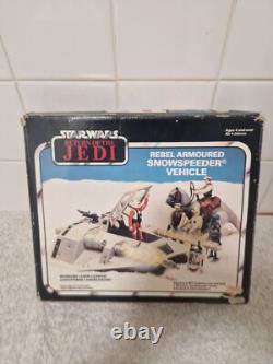 Vintage Star Wars Boxed Bi-Logo ROTJ Snowspeeder 100% Complete and working