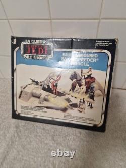 Vintage Star Wars Boxed Bi-Logo ROTJ Snowspeeder 100% Complete and working