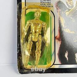 Vintage Star Wars C-3PO Removable Limbs Figure 65 Back ROTJ Carded MOC Palitoy