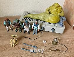 Vintage Star Wars? Complete Jabba the Hutt Playset & 4 Figures? 100% Original