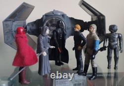 Vintage Star Wars Darth Fighter 1977 Complete & 6 Vintage SW Kenner Orig Figures