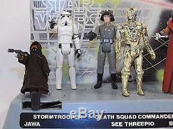 Vintage Star Wars Display Mail Away Stand & First 12 Action Figures Kenner LOOK