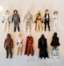 Vintage Star Wars Display Stand 1977 Mail Away & First 12 Action Figures Kenner