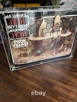 Vintage Star Wars Ewok Village Playset Boxed and in protective acrylic case