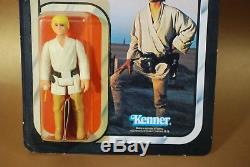 Vintage Star Wars Farmboy Luke Skywalker Action Figure 65 B Back Kenner Moc Case