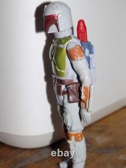 Vintage Star Wars Figure Boba Fett PBP Tri Logo painted Knee Unpainted Dart