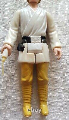 Vintage Star Wars Figure Luke Skywalker farmboy Brown Hair 1977. No Coo