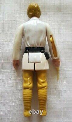 Vintage Star Wars Figure Luke Skywalker farmboy Brown Hair 1977. No Coo