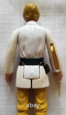 Vintage Star Wars Figure Luke Skywalker farmboy Brown Hair 1977. No Coo