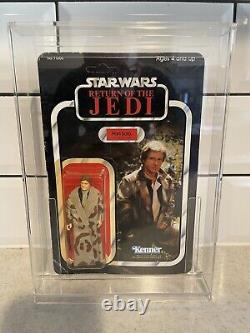 Vintage Star Wars Figure ROTJ Han Solo Trench Coat MOC Carded 79 Back