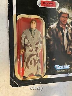 Vintage Star Wars Figure ROTJ Han Solo Trench Coat MOC Carded 79 Back