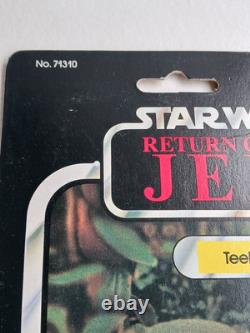 Vintage Star Wars Figure ROTJ Teebo MOC Carded 77 Back