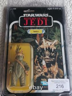 Vintage Star Wars Figure ROTJ Teebo MOC Carded 77 Back