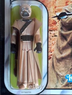 Vintage Star Wars Figure Sand People Tusken Raider Hollow Cheeks Recard 65 Back