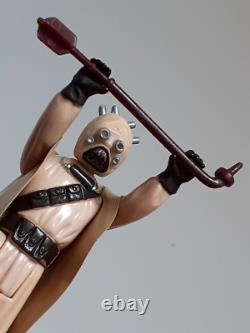 Vintage Star Wars Figure Sand People Tusken Raider Hollow Cheeks Recard 65 Back