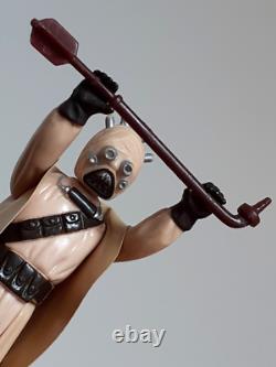 Vintage Star Wars Figure Sand People Tusken Raider Hollow Cheeks Recard 65 Back