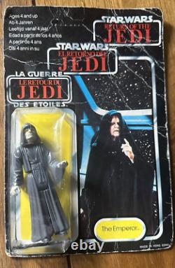 Vintage Star Wars Figure The Emperor Tri Logo Carded Unpunched