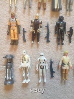 Vintage Star Wars Figures Job Lot All Original Guns Last 17 No Reproduction