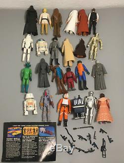 Vintage Star Wars First 21 Figures Original Case Insert Complete 24 FIGURE LOT