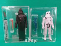 Vintage Star Wars Glasslite Brazil Darth Vader Ukg85 & Hoth Stormtrooper Ukg 65