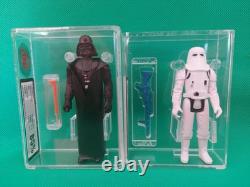 Vintage Star Wars Glasslite Brazil Darth Vader Ukg85 & Hoth Stormtrooper Ukg 65