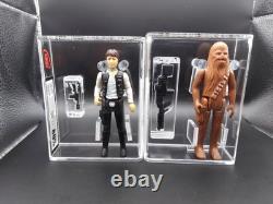 Vintage Star Wars Glasslite Brazil Han solo & chewbacca ukg 80