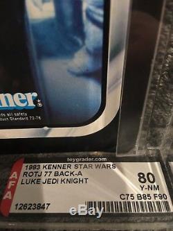 Vintage Star Wars Graded Luke Jedi 77 Back moc