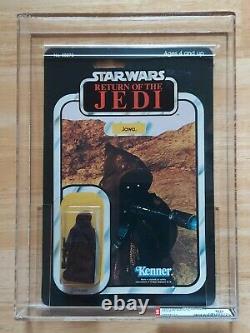 Vintage Star Wars JAWA AFA 80 80/80/90 RARE CLEAR BUBBLE! Return of Jedi 65 back