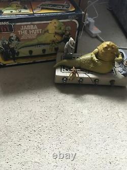 Vintage Star Wars Jabba The Hutt Throne Playset Including Box And Bib Fortuna