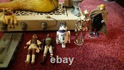 Vintage Star Wars Jabba the Hutt playset, Luke, Ree Yees, Bib, C3PO, + Others