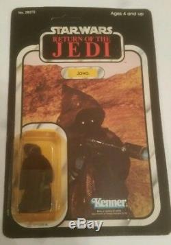Vintage Star Wars Jawa Carded Action Figure Return of the Jedi 79 back MOC rotj
