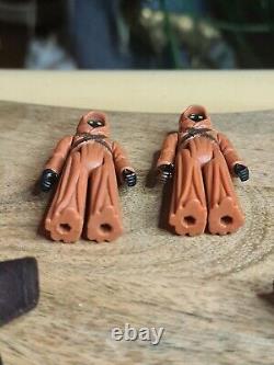 Vintage Star Wars Jawa Figures x2 No Coo Brown Stitch Variant 100% Original Cape