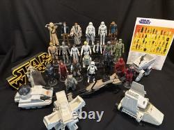Vintage Star Wars Job Lot Of 23 x Figures Complete Speeder Bike And Mini Rigs