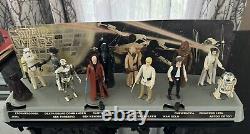 Vintage Star Wars Kenner Mail Away Stand 1977 with Original Action Figures Withguns