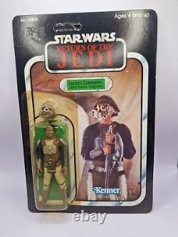 Vintage Star Wars Kenner ROTJ Lando Skiff Guard Disguise 77 Back MOC