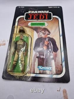 Vintage Star Wars Kenner ROTJ Lando Skiff Guard Disguise 77 Back MOC