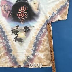 Vintage Star Wars Liquid Blue Mos Eisley Darth Maul Anakin Padme Shirt Sz Large